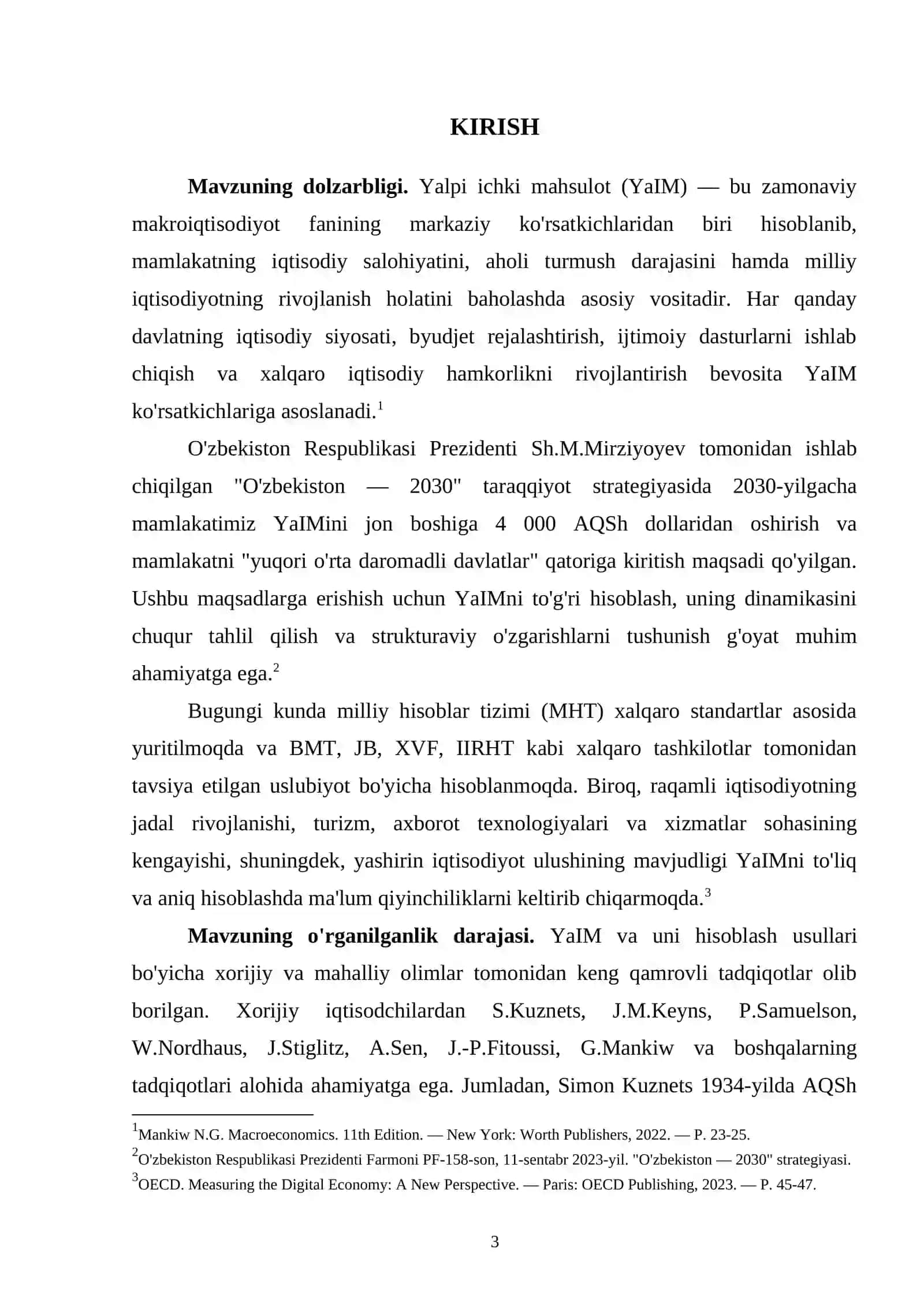 "YALPI ICHKI MAHSULOT VA UNI HISOBLASH USULLARI" 3