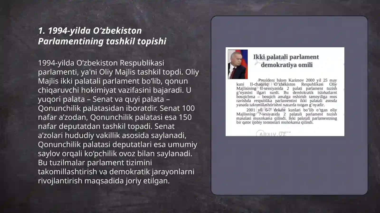 Parlament tarixi 1994-2024yillarda 3
