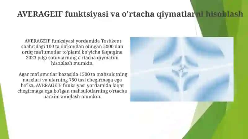 Shartli Statistik Funktsiyalar 3