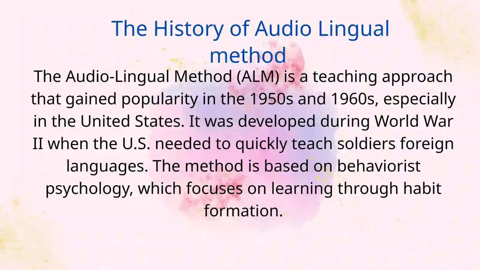Audio-lingual method 3
