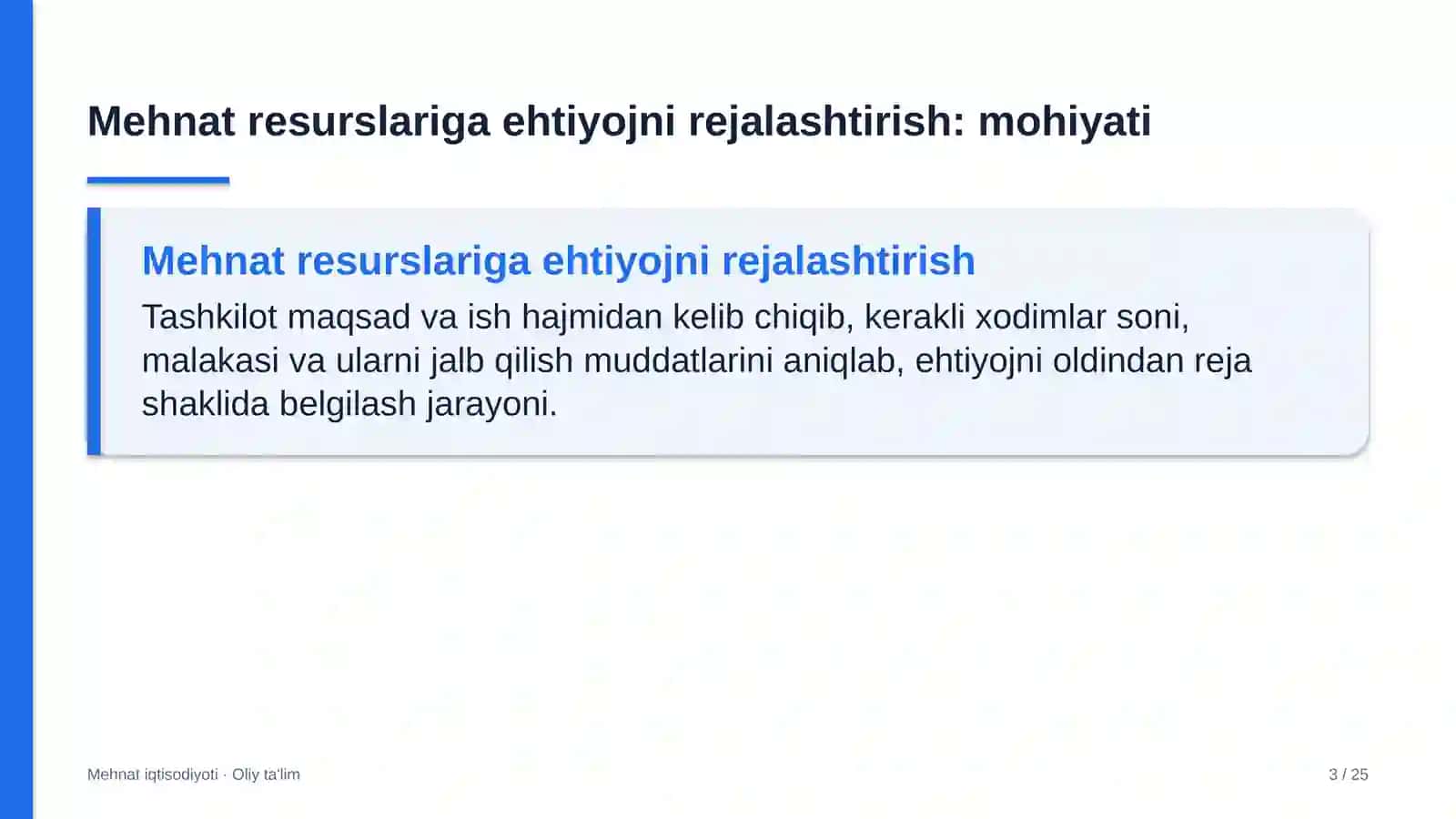 alkogolsiz ichimliklar ishlab chiqarishda mehnat resurslariga bo'lgan ehtiyojni rejalashtirish 9503 3