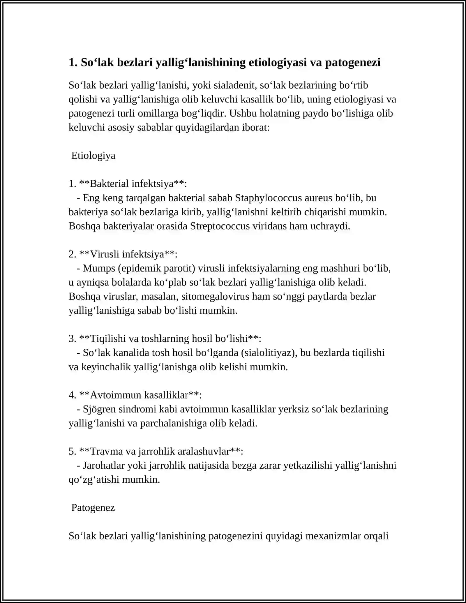 SOʻLAK BEZNING YALLIGʻLANISH KASALLIKLARI 3