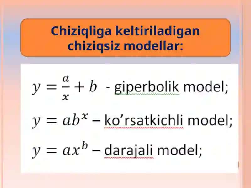 Chiziqsiz modellarturlari 3