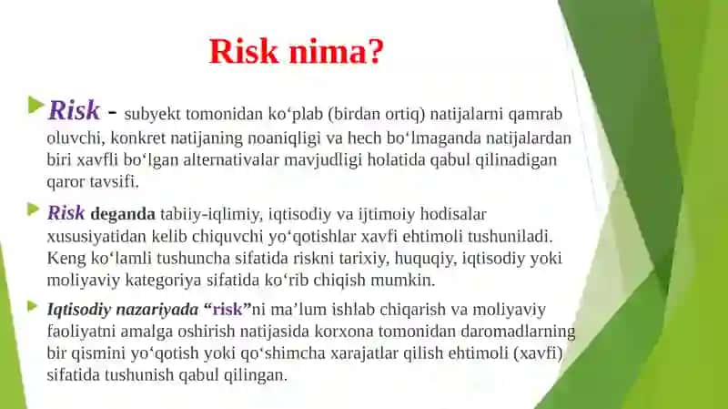 Sug'urta faoliyatidagi risklar 3