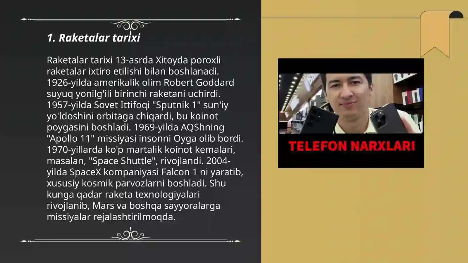 Raketa haqida 5t listli pdf tayorlash kk 3