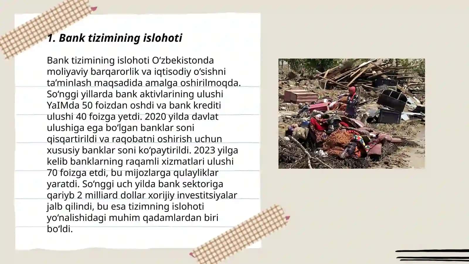 Bank tizimining islohoti 3