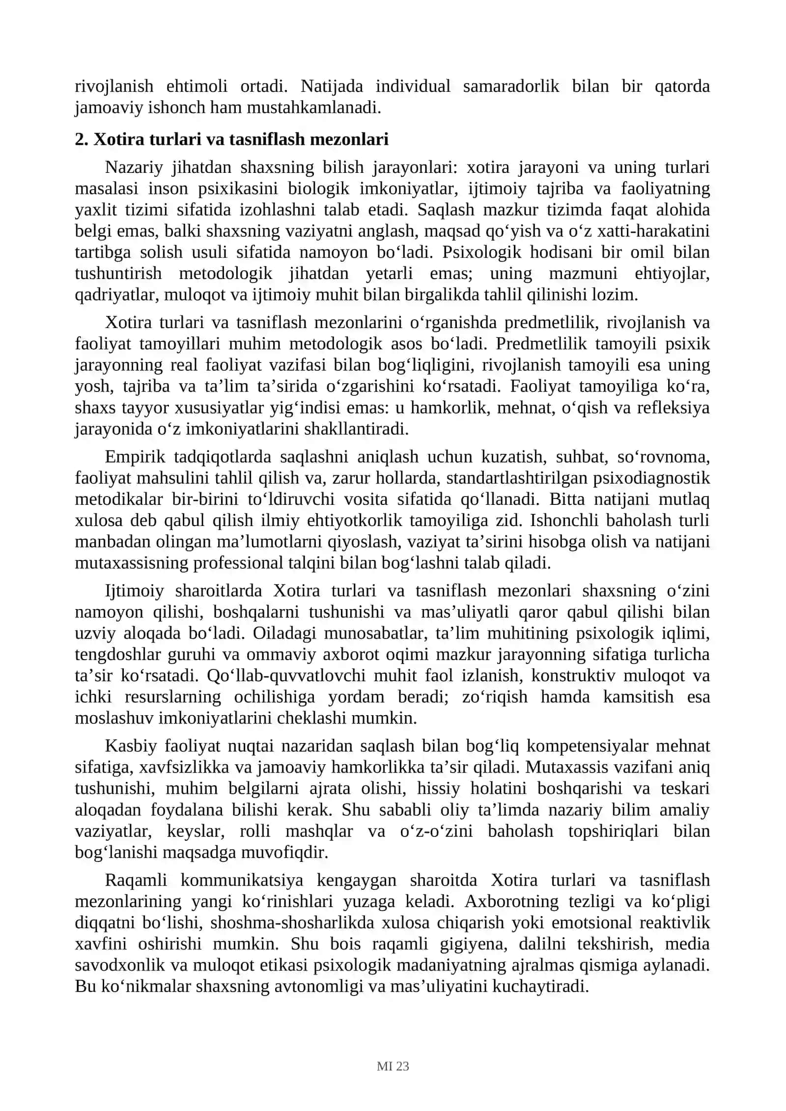 Xotira jarayonlari 3