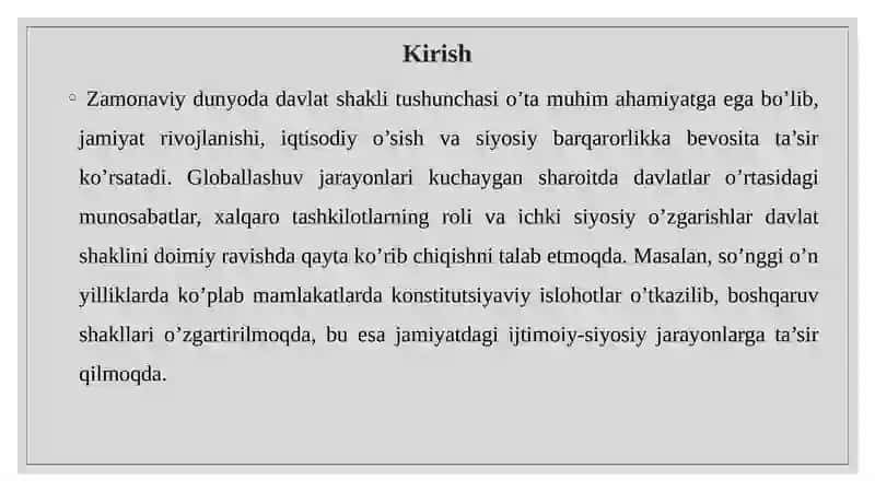 Davlat Shakli Tushunchasi 3