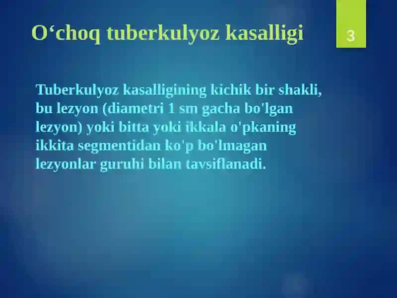 Tuberkulyoz Kasalligi 3