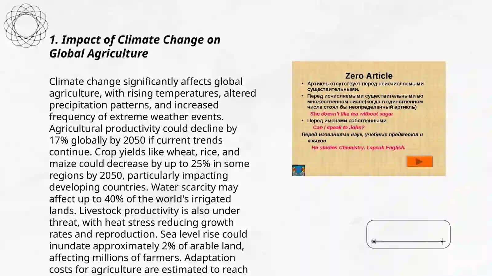 Impact of Climate Change on Global Agriculture 3