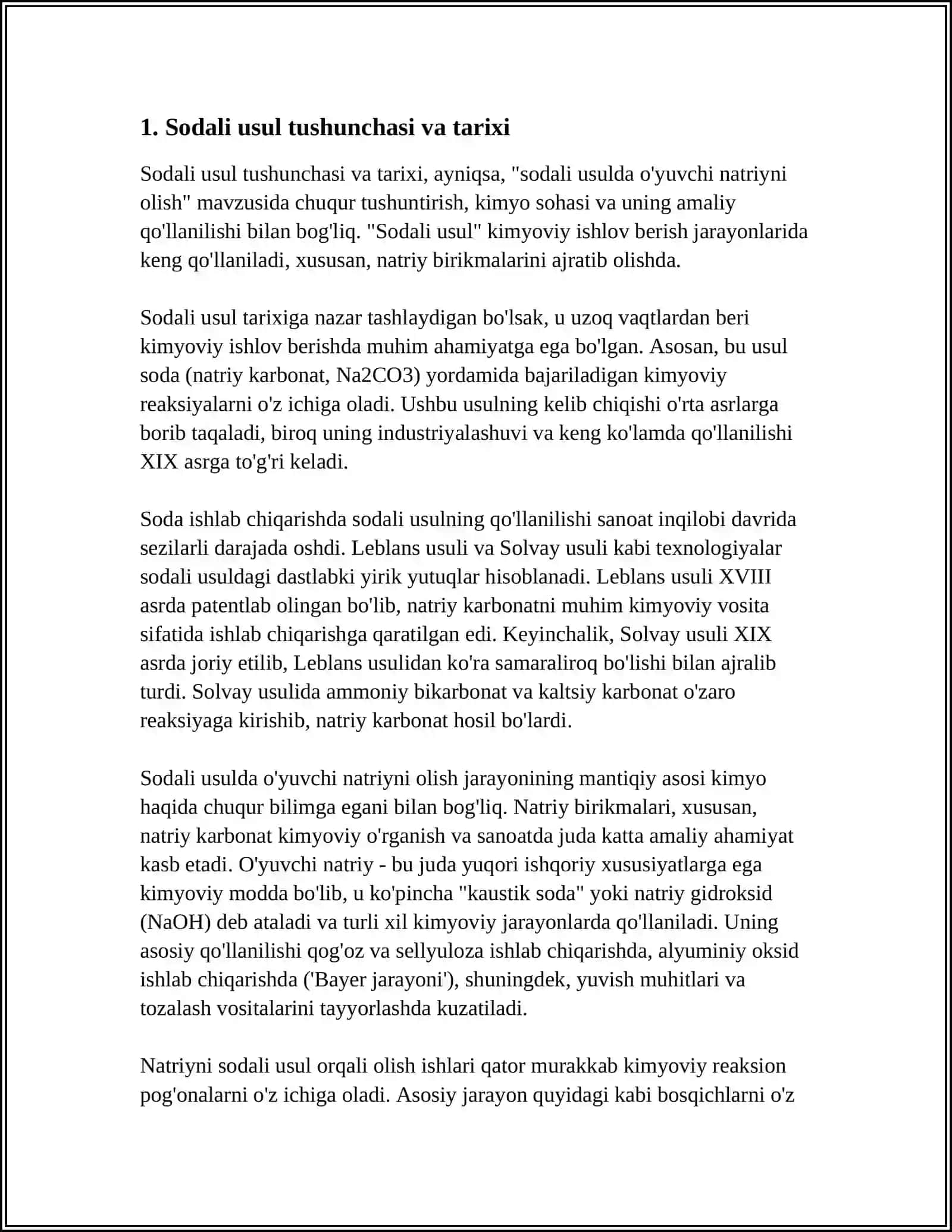 SODALI USULDA ÒYUVCHI NATRINI OLISH 3
