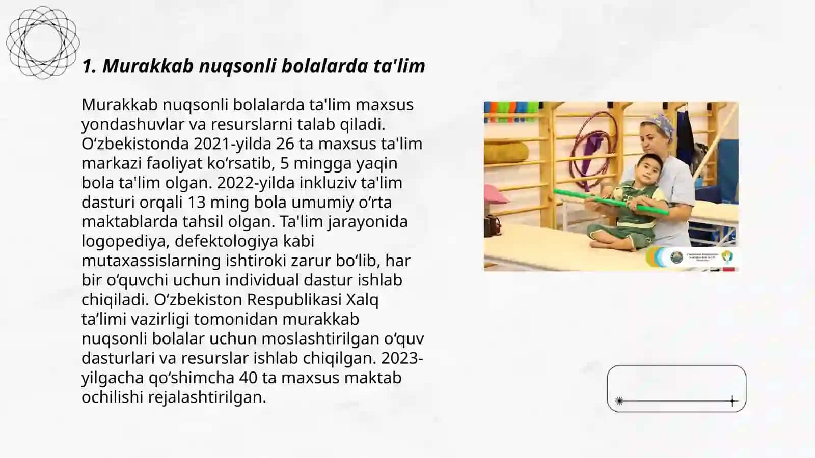 Murakkab nuqsonli bolalarda ta'lim 3