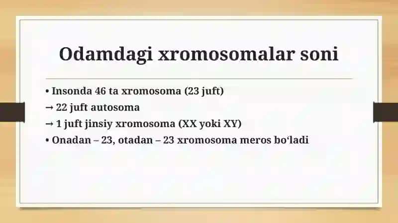 Odam xromosomasi, genom va gen kasalliklari 3