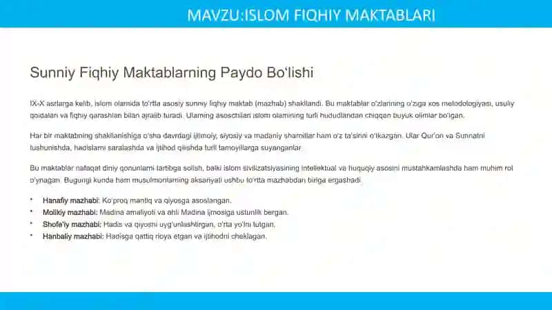 Islom fiqhiy maktablari 3
