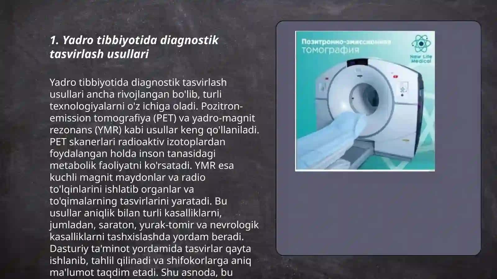 Yadro kimyosining tibbiyotdagi o'rni 3