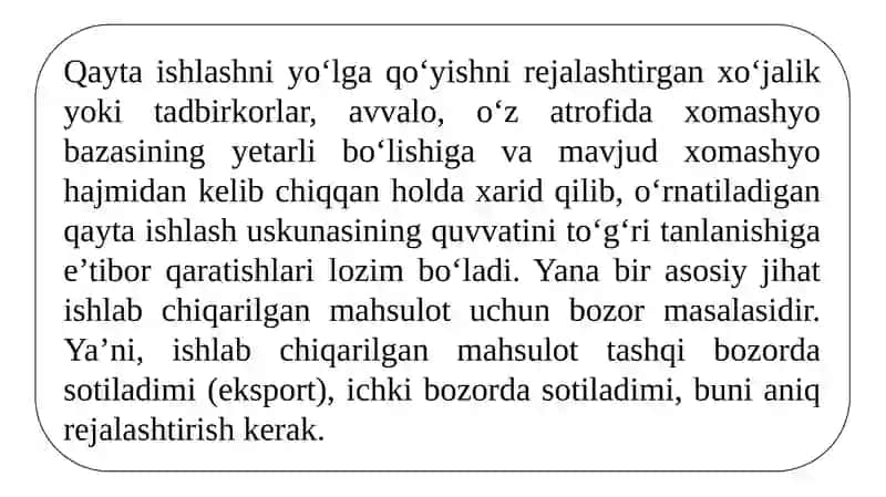 Qayta ishlash jarayonlari va qurilmalari 3