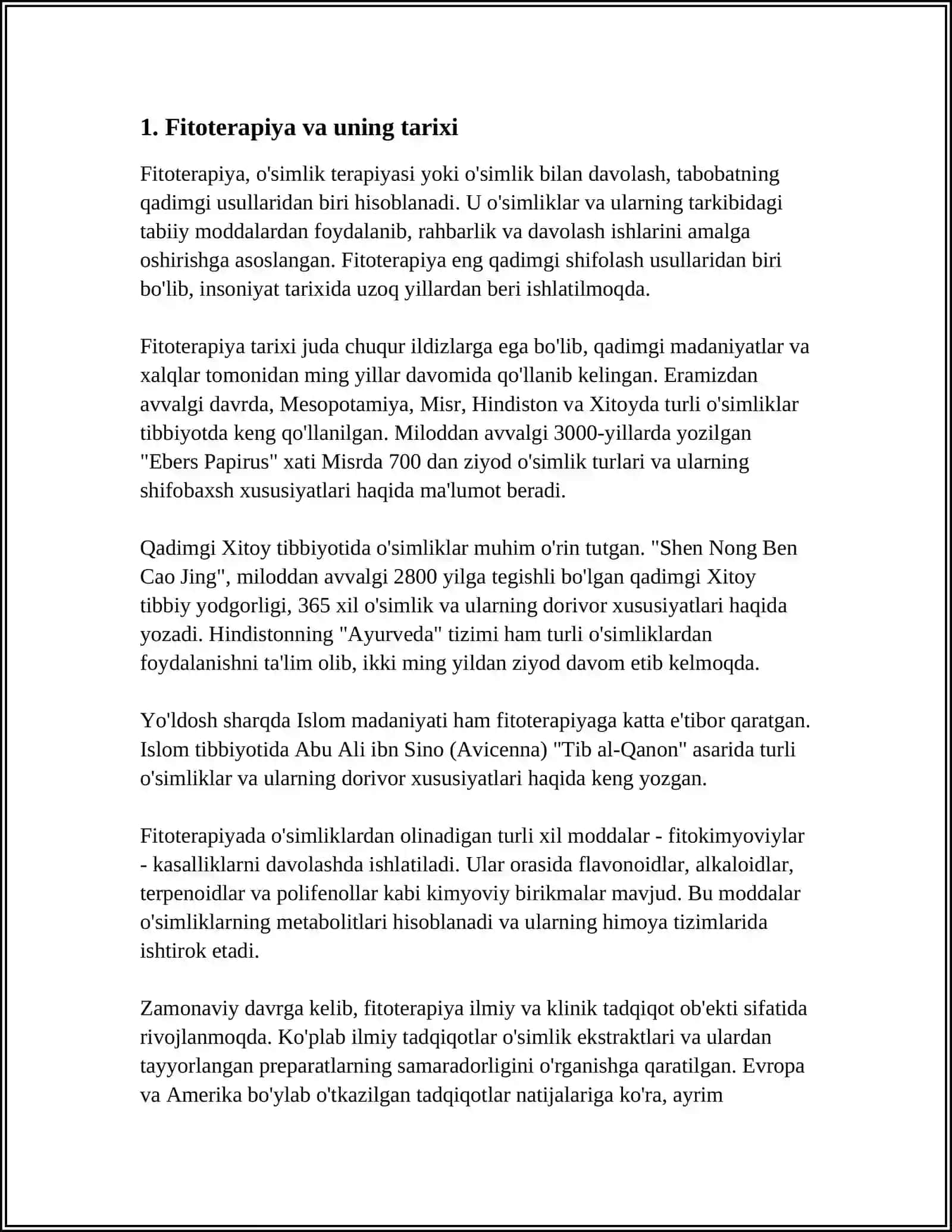 FITOTERAPIYANING TIBBIYOTDAGI O'RNI 3