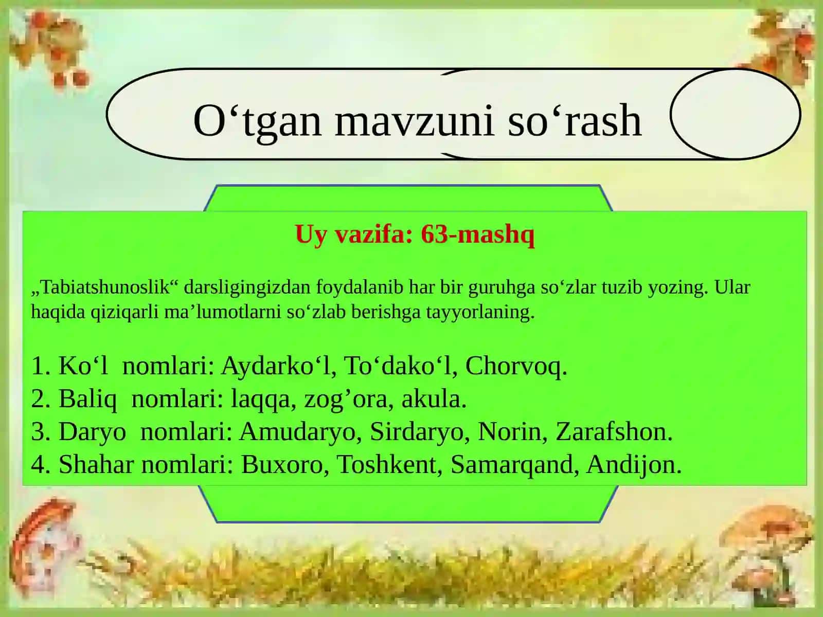 Ona tili fanidan taqdimot 3