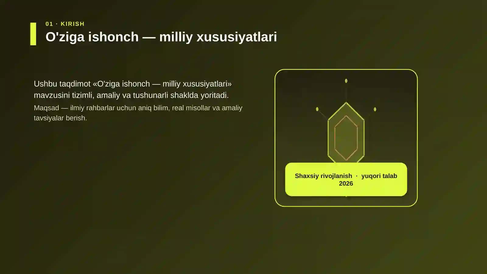 O'ziga ishonch — milliy xususiyatlari 3