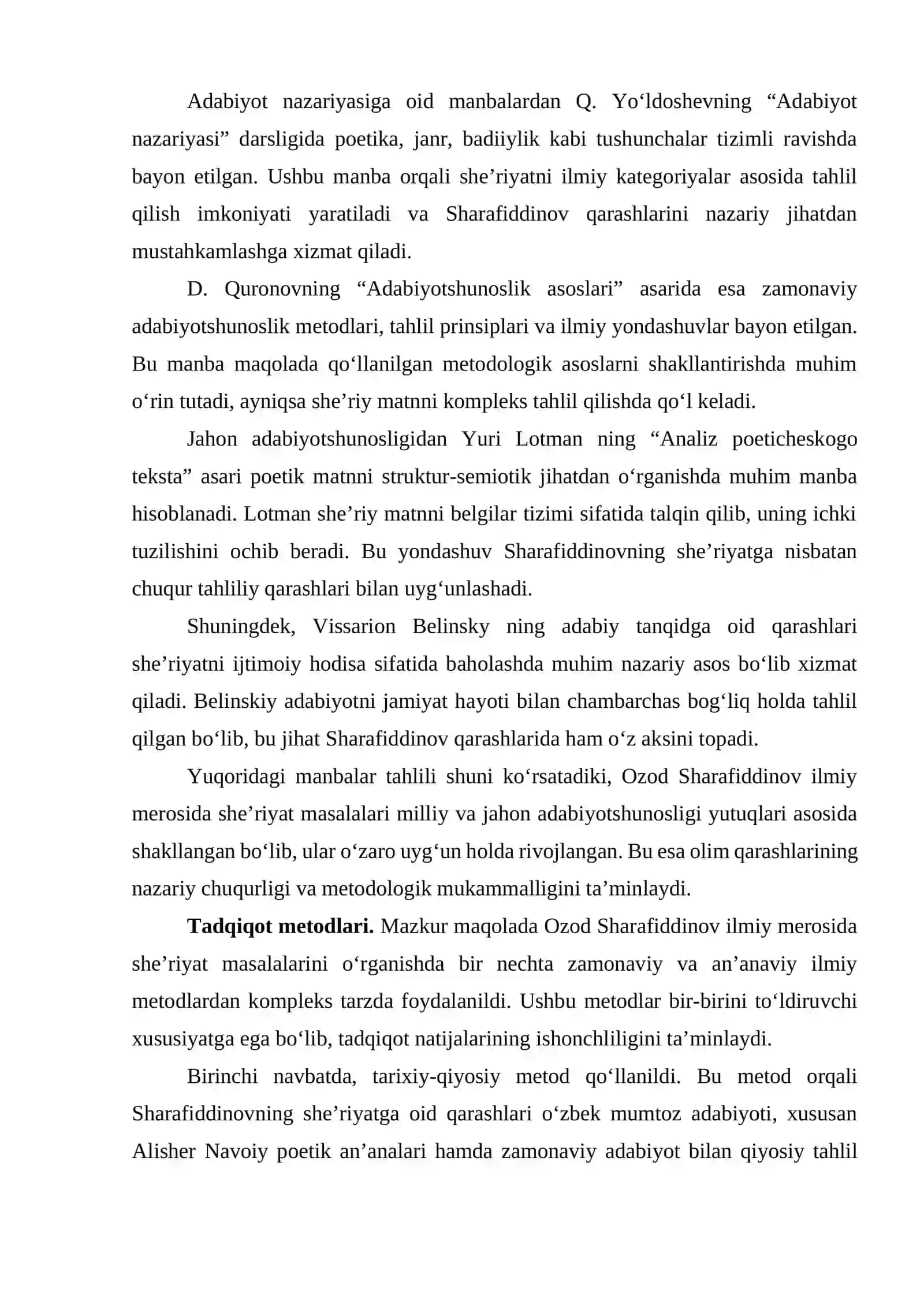 OZOD SHARAFIDDINOVNING ILMIY MEROSIDA SHE’RIYAT MASALALARI 3