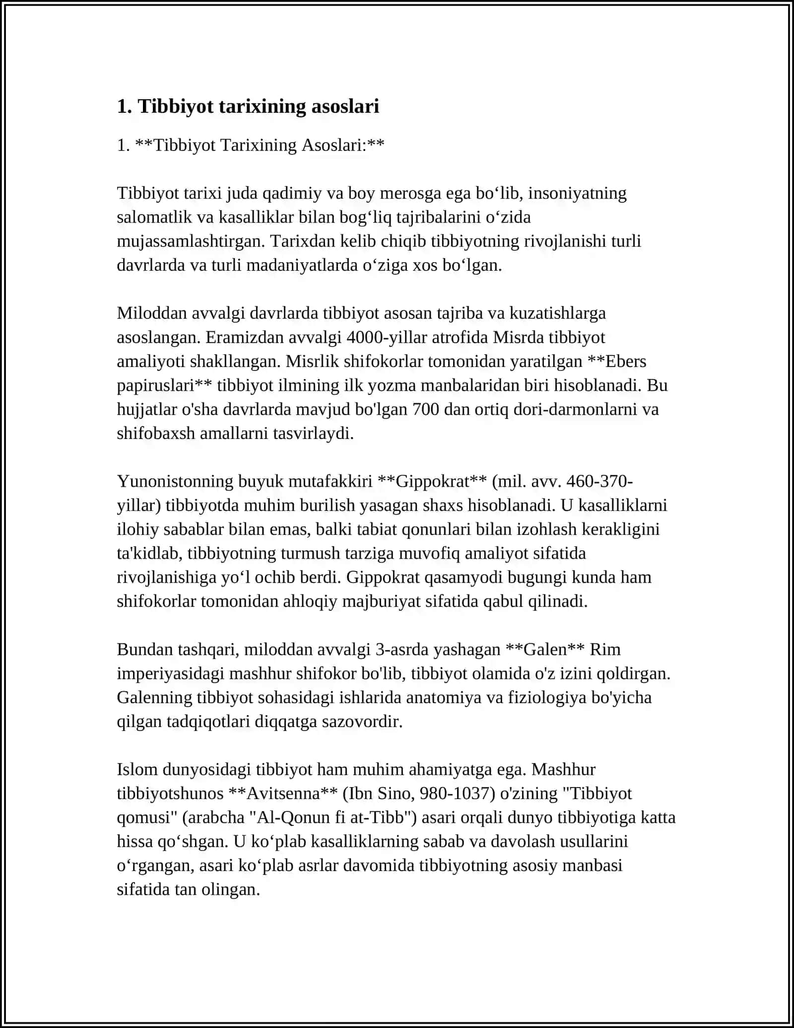 Tibbiyot Tarixining Asoslari 3