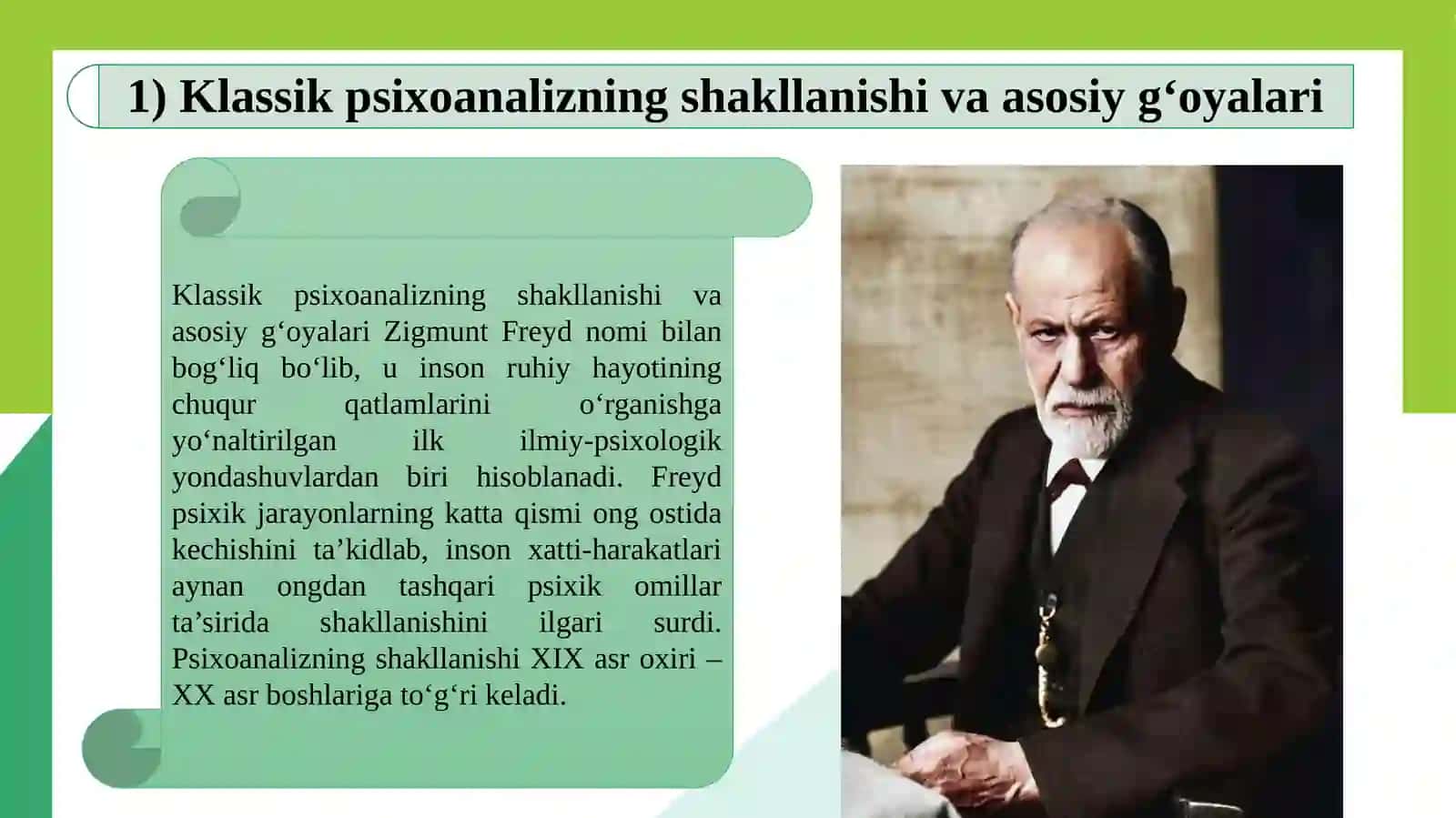 KLASSIK PSIXOANALIZ VA UNING MODIFIKATSIYALARI 3