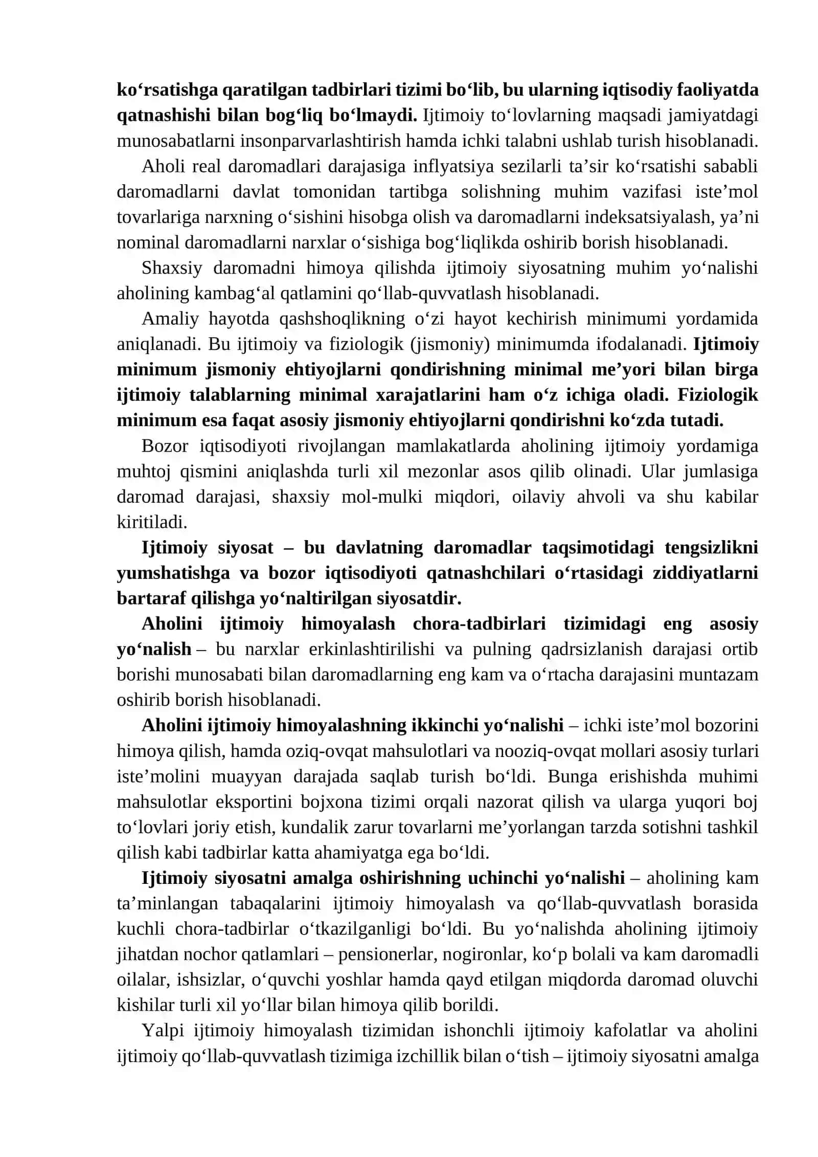 Daromadlar tengsizligi va uning darajasini aniqlash 3