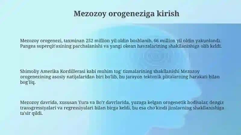 Mezozoy tog' burmalanish jarayoni 3