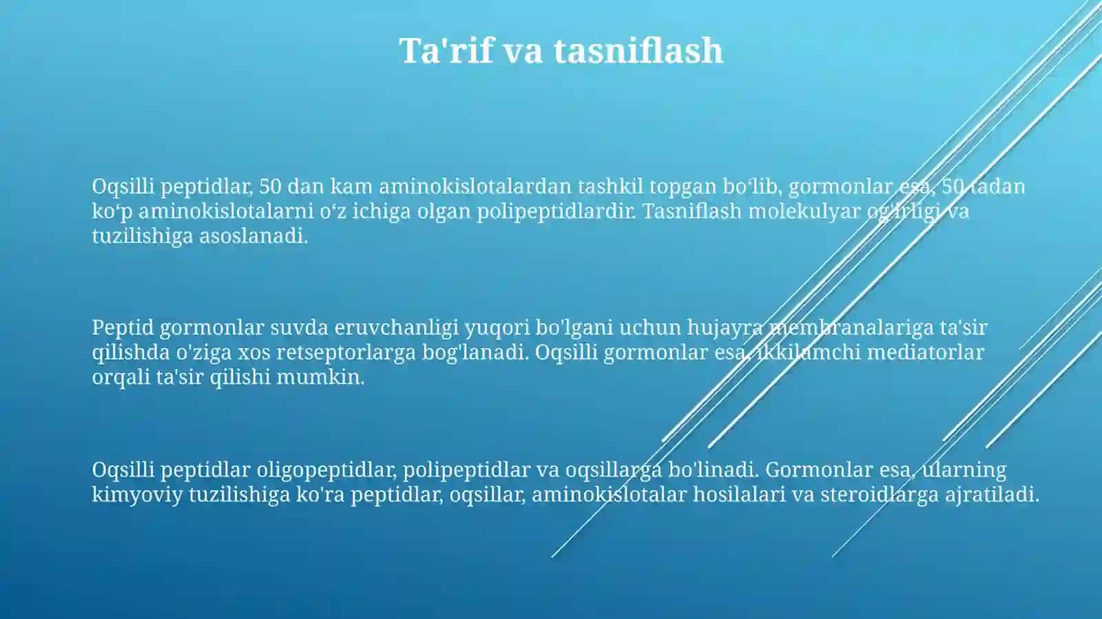 Oqsil tabiyatli peptid va garmonlar 3