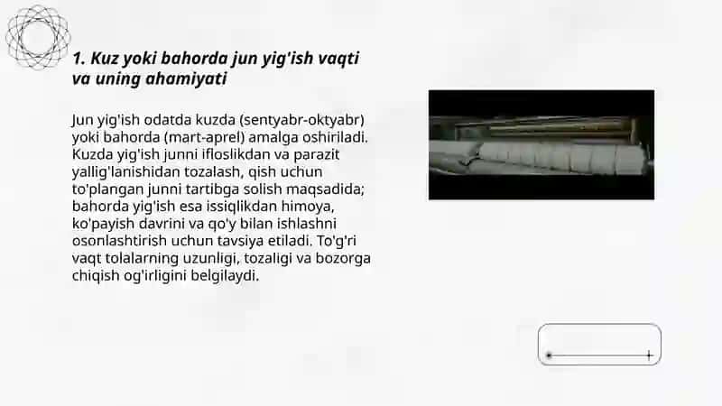 Jun tolalar yig'irish texnologiyasi 3