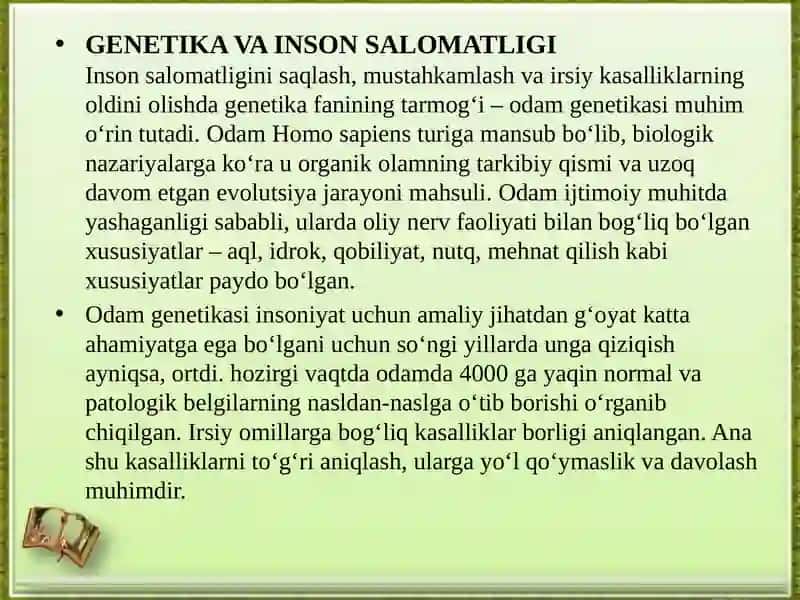 Genetika va inson salomatligi 3