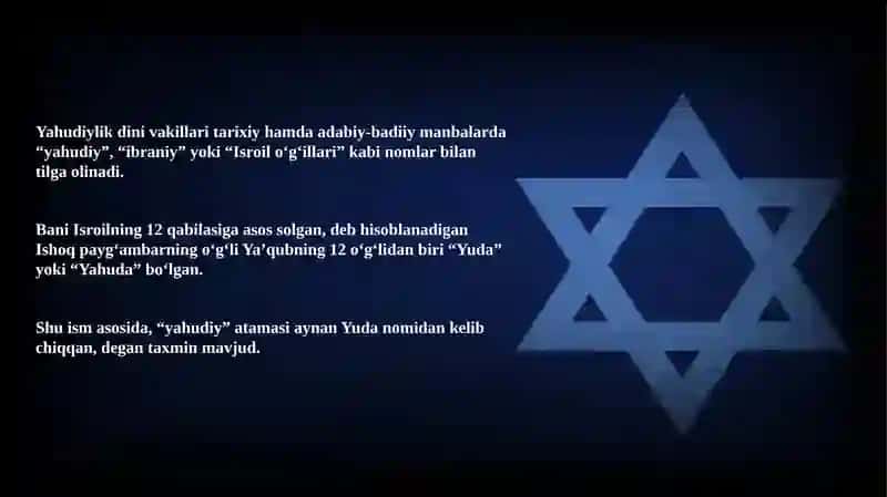 Yahudiylik ta'limoti, an'ana va marosimlari 3