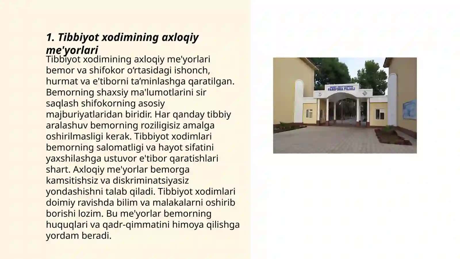 Tibbiyot xodimining axloqiy me'yorlari 3