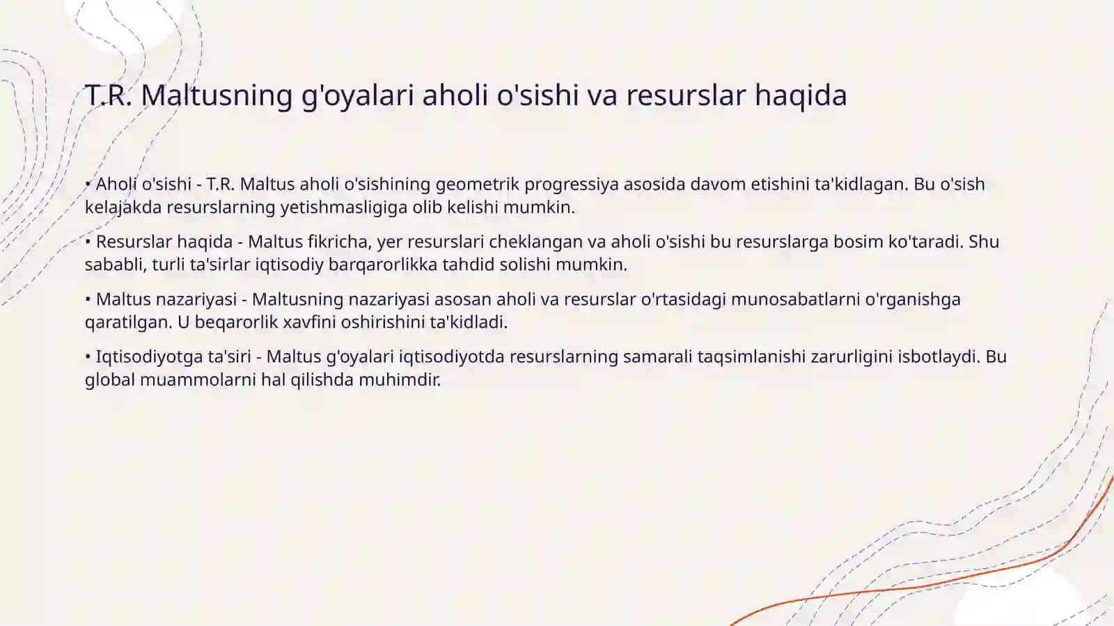 T.R.Maltusning iqtisodiy g’oyalari 3