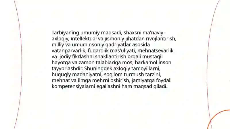 Tarbiyaning maqsad va vazifalari 3