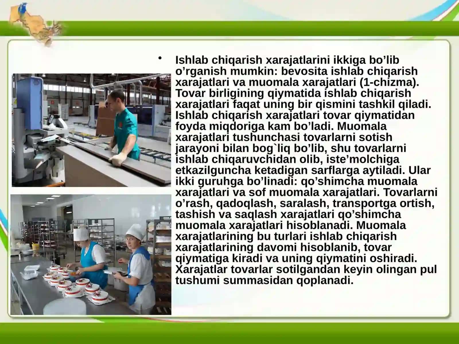 Ishlab chiqarish xarajatlari 3