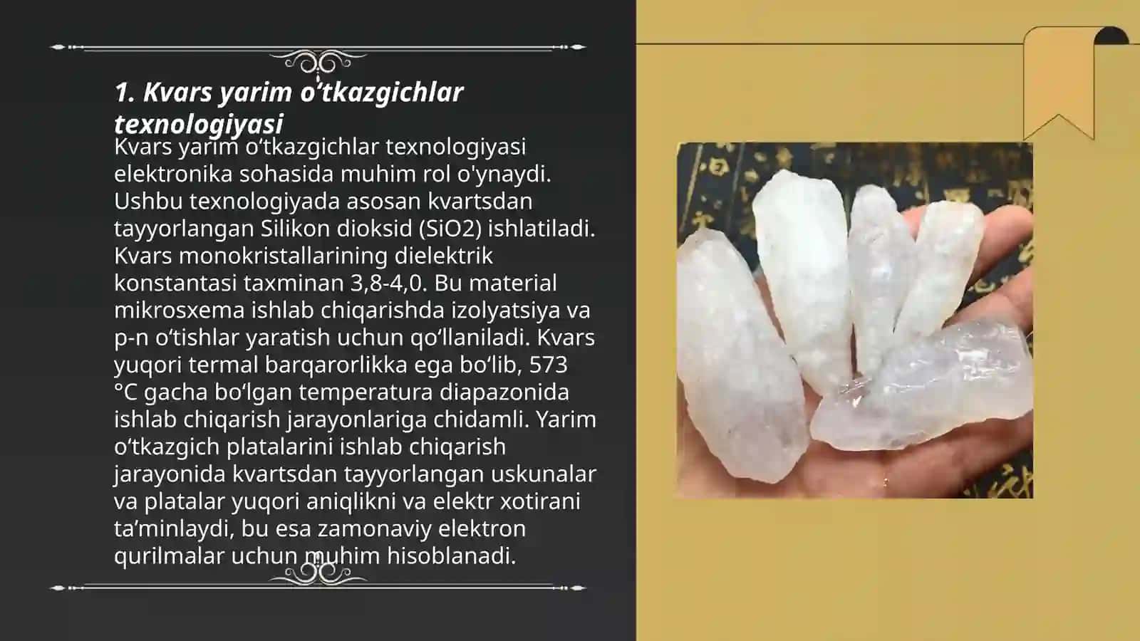 Kvars yarim oʻtkazgichlar texnologiyasi 3