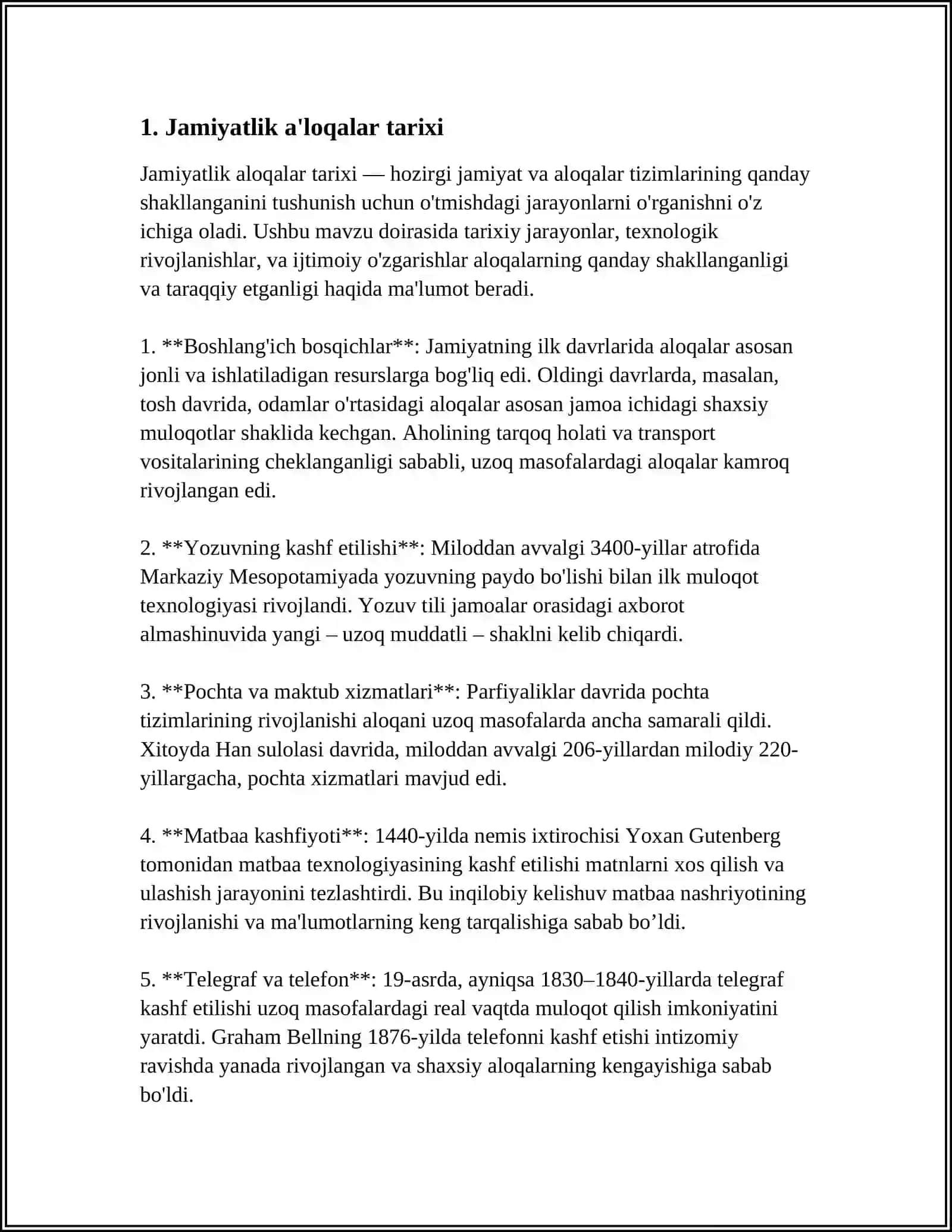 Jamiyatlik A'loqalar Haqida 3