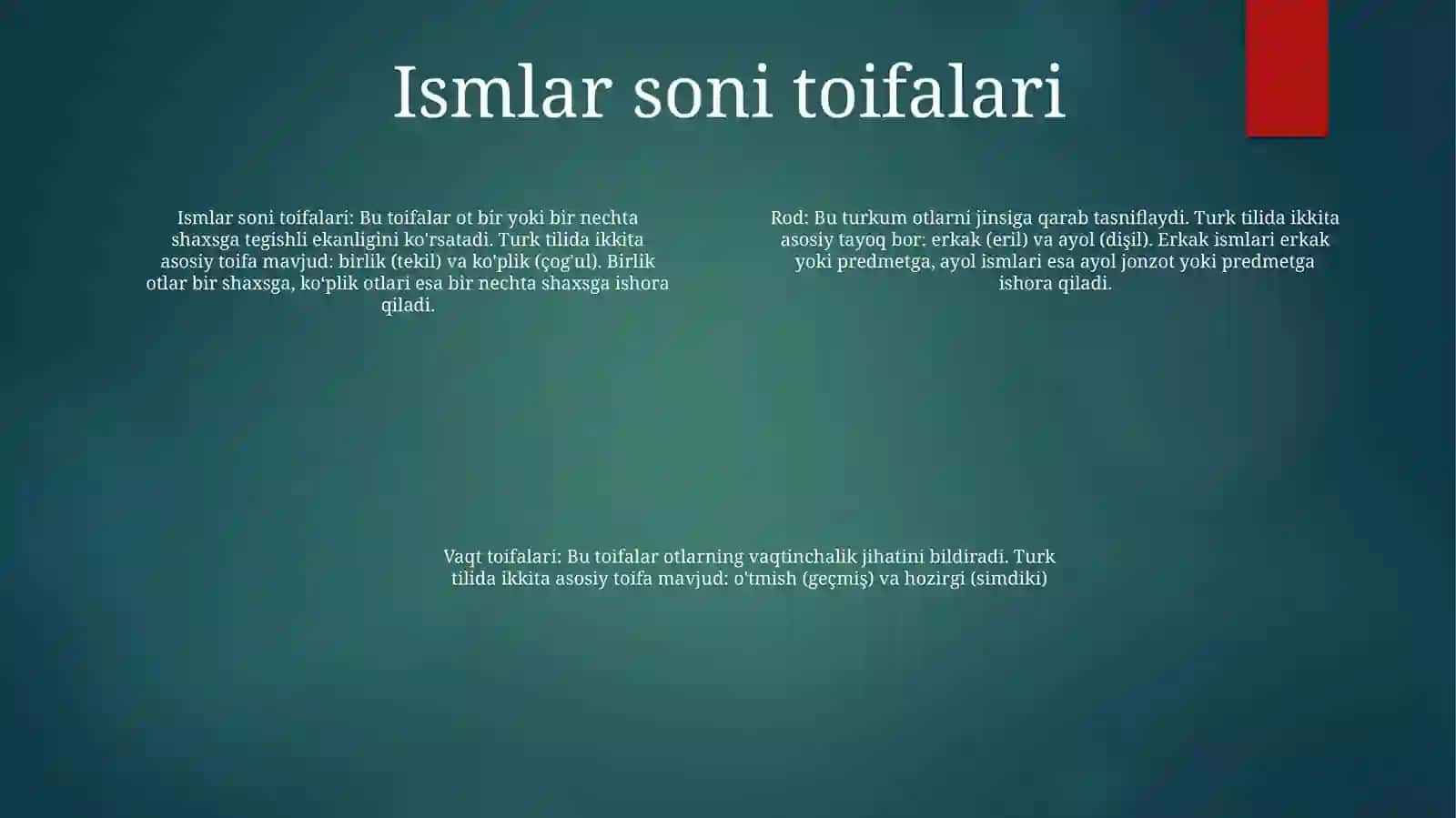 Turk tilidagi fe’l zamon turkumlari 3
