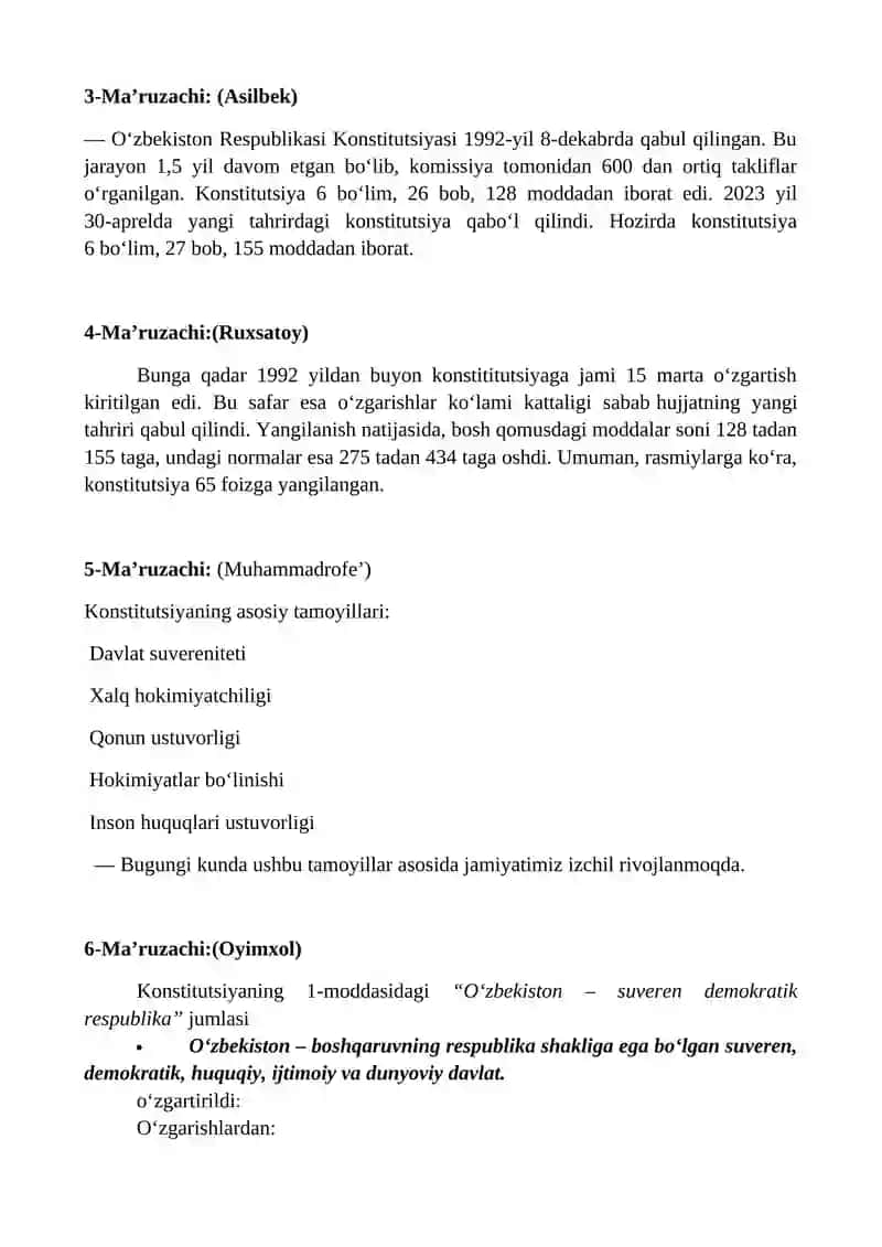 O‘ZBEKISTON RESPUBLIKASI KONSTITUTSIYASI 3