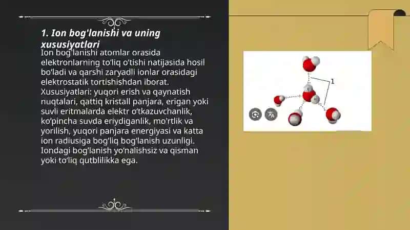 Kimyoviy bog'lanishning asosiy turlari 3