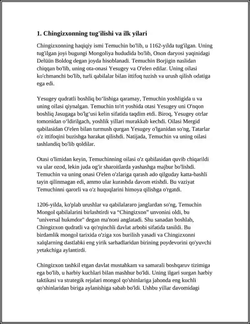 CHINGIZXON XAYOTI VA IJODI 3