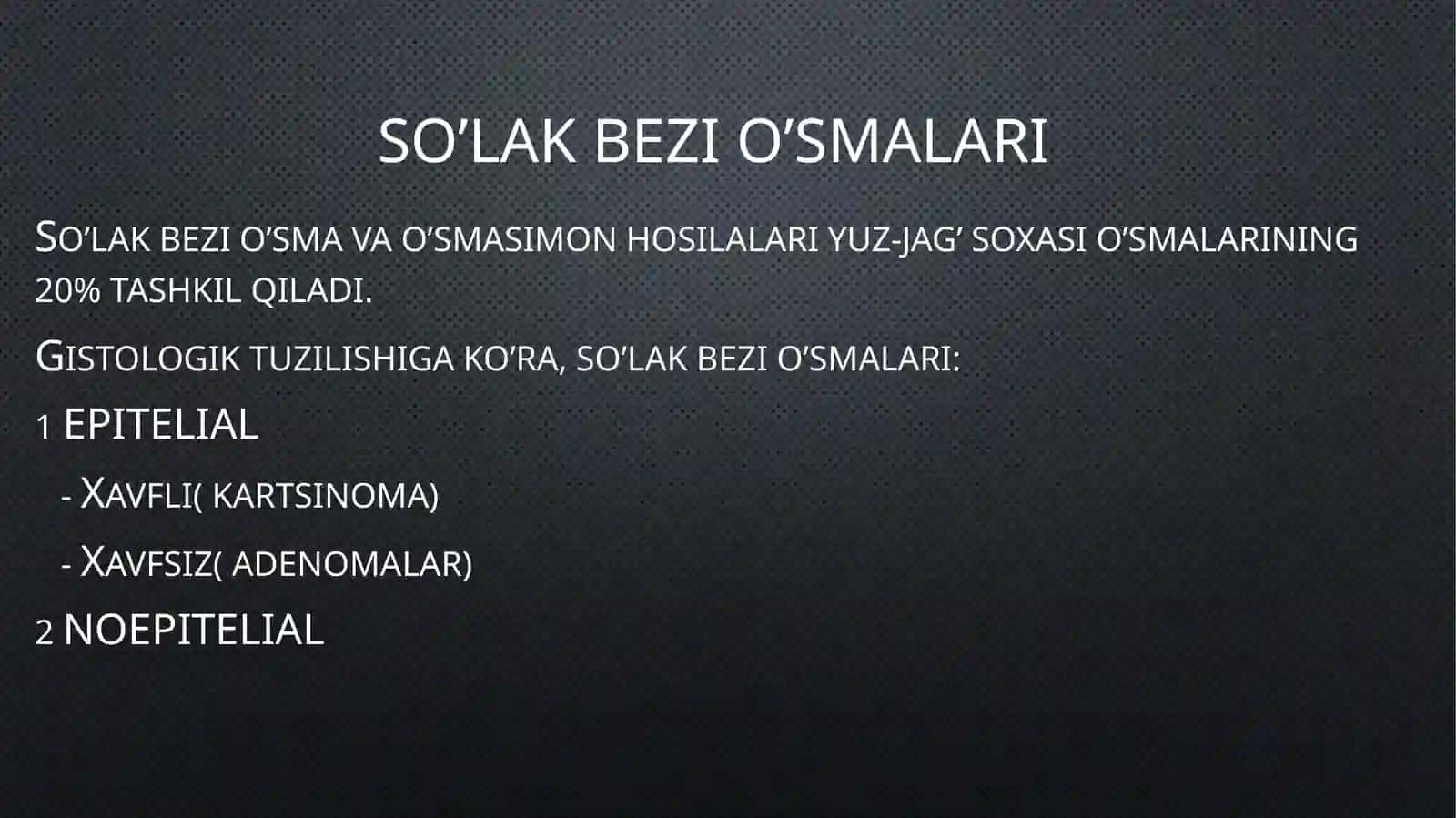 SO’LAK BEZI O’SMALARI 3