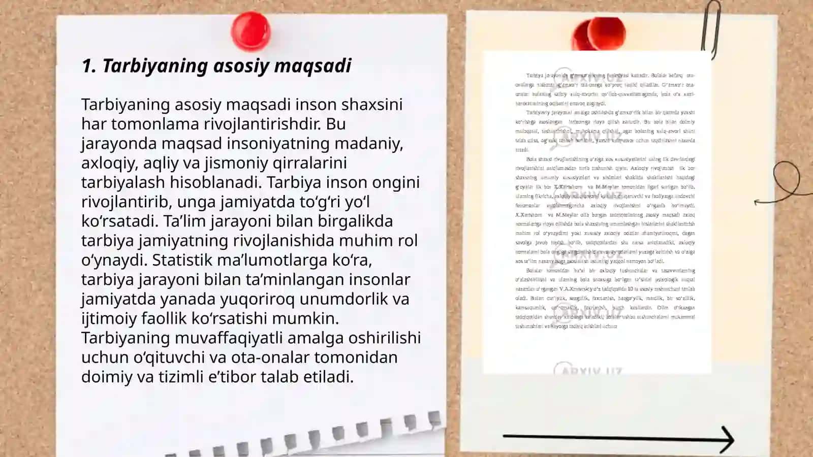 TARBIYA. TARBIYANING MAQSAD VA VAZIFALARI 3