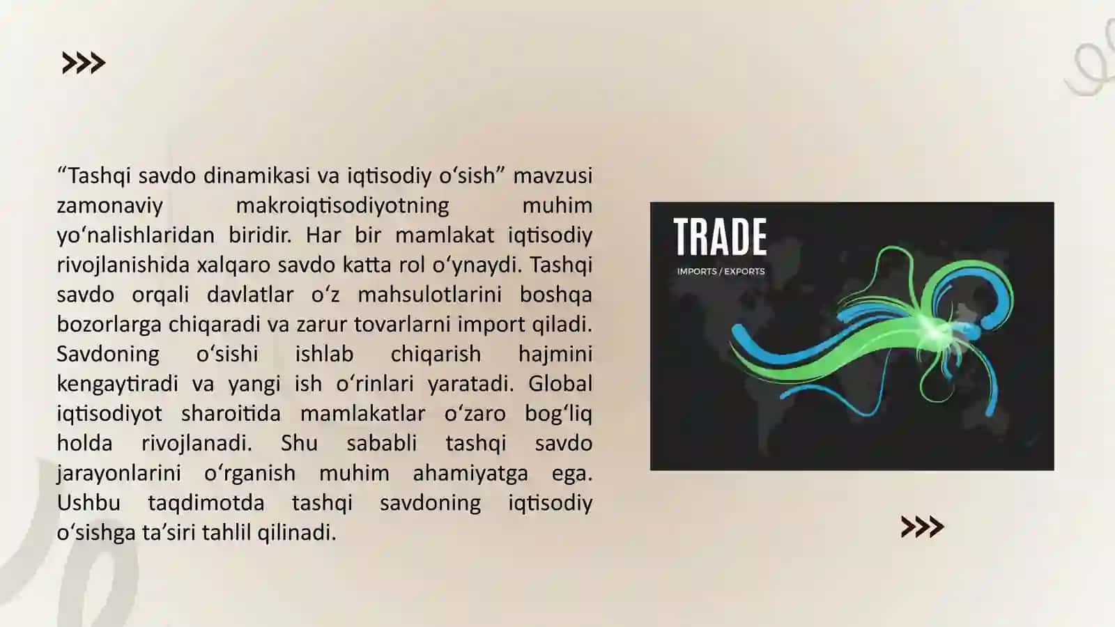 Tashqi savdo dinamikasi va iqtisodiy o‘sish 3