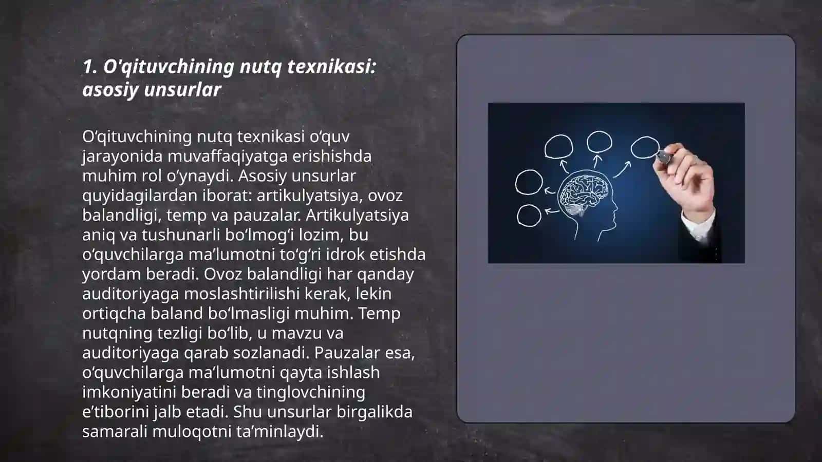 O'qituvchining nutq texnikasi: asosiy unsurlar 3