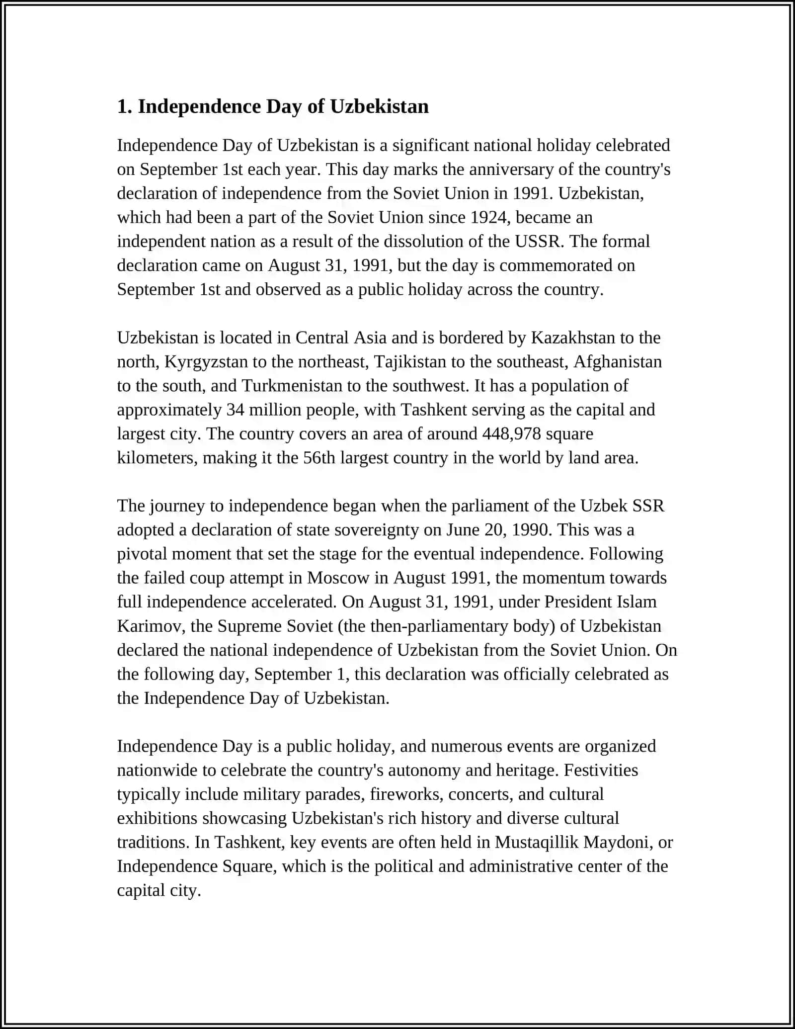 HOLIDAYS AND FESTIVALS OF UZBEKISTAN 3