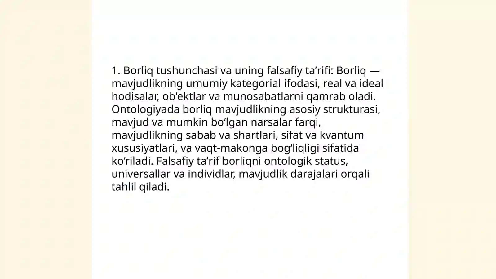 Borliq tushunchasi va uning falsafiy taʼrifi 3