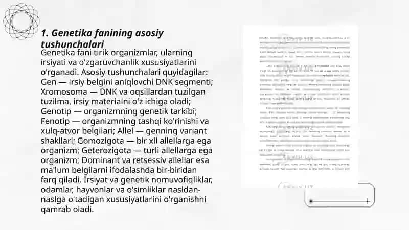 Genetika fanning oʻqitishda kompetensuyavey yondashuv 3