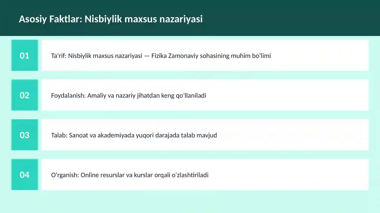 Nisbiylik maxsus nazariyasi 3